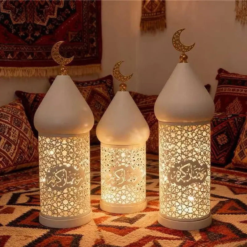 New 2026 New Decorative Holder Ramadan Decoration Metal Lamp Tea Light Holder For Mantel Table Desk Dining Room Home