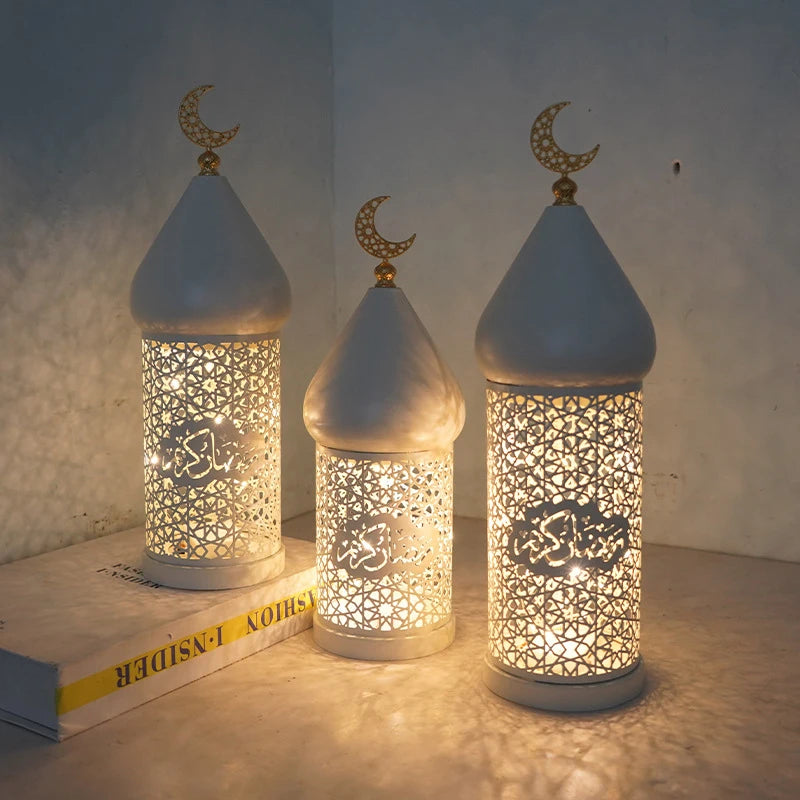 New 2026 New Decorative Holder Ramadan Decoration Metal Lamp Tea Light Holder For Mantel Table Desk Dining Room Home