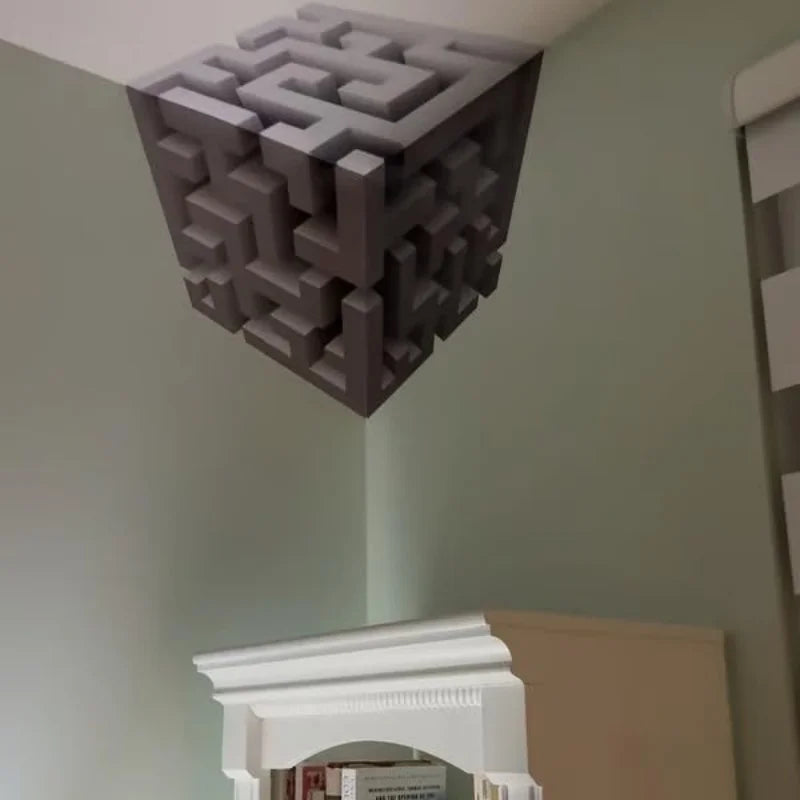3d Illusion Wall Sticker Waterproof Removable Corner Decal Creative Optical Illusion Maze Cube Wall Art Home Room Decor Stickers