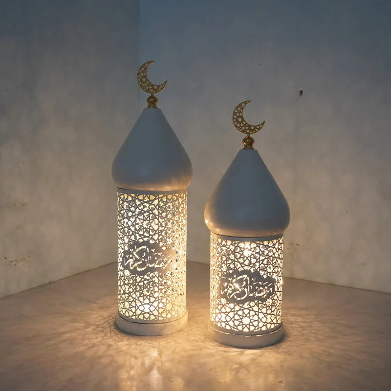 New 2026 New Decorative Holder Ramadan Decoration Metal Lamp Tea Light Holder For Mantel Table Desk Dining Room Home